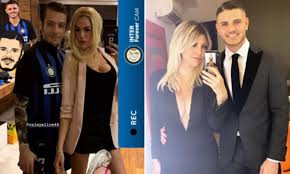 Martina stella, maddalena , arianna matteuzzi, mandala tayde. Moto Gp Legend Rossi And Girlfriend Dress Up As Inter Star Mauro Icardi And Wife And Agent Wanda Daily Mail Online
