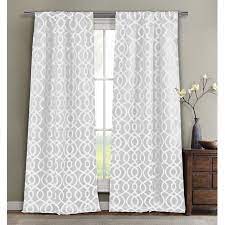 2 Pack Harris 96 Blackout Grommet Pair Panel 36 In W X 96 In L In White Walmart Com Panel Curtains Rod Pocket Curtain Panels Elegant Living Room