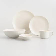 Black And White Checkered Dinnerware Sets Ivory Element 9 Shallow Bowls Set Of 4 World Market In 2020 Dinner Plate Sets Dinnerware Plates