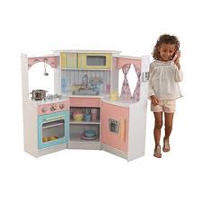 Amazon Com Kidkraft Ultimate Corner Play Kitchen With Lights Sounds Brown White Toys Games Kids Play Kitchen Play Kitchen Girls Play Kitchen