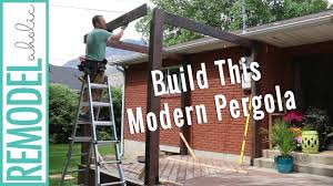 A pergola is a great addition to an existing deck, but you'll need to keep a few things in mind so that your pergola stays safe and sturdy. How To Build A Pergola On A Deck Diy Modern Pergola Tutorial Youtube