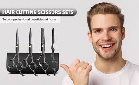 Amazon.com: Professional Hair Cutting Scissors Sets Stainless Steel Barber  Hairdressing Scissors Multifunctional Salon Thinning Scissors Straight  Shears Tools Gifts for Mom Dad and Friends (Black) : Beauty & Personal Care