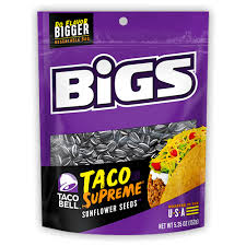 Finally, we deal with our favorite part of any food. Taco Bell Flavored Sunflower Seeds Bigs