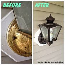 What can't we solve with a little paint and diy power? Ugly Light Fixture Makeover Garden Sanity By Pet Scribbles