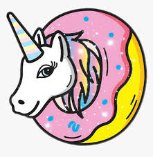 Draw the outside of the horn. Picture Transparent Doughnut Drawing Unicorn Cute Unicorn Donut Png Png Download Kindpng