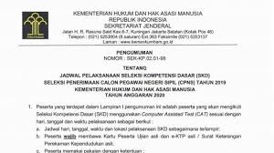 Berikut poin poin penting yang perlu kamu tahu dirangkum tribunjogja.com dari laman kemenag : Skd Cpns Kemenkumham 2019 Ini 37 Link Download Pdf Nama Peserta Jadwal Dan Lokasi Tes Tribunnews Com Mobile