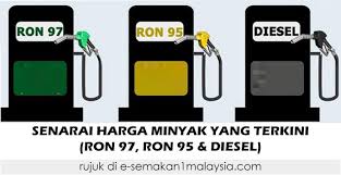 Namun harga diesel kekal pada rm2.05 seliter, kata timbalan presiden persatuan penjual pengusaha stesen minyak malaysia datuk zulkifli mokti. Senarai Harga Minyak Yang Terkini Ron 97 Ron 95 Diesel