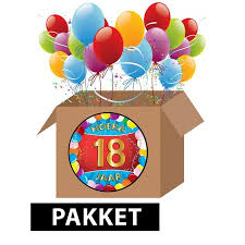 Feestbox 18 Jaar Versiering Feestartikelen 11 19 Verkleedkledingwinkel Nl