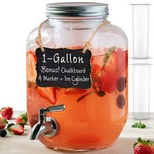 Le Raze 1 Gallon Glass Mason Jar Drink