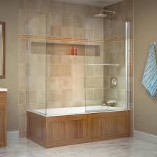 ··· frameless hinges shower over the tub bath door for bathtubs. Dreamline Aqua Swing 56 To 60 In X 58 In Frameless Hinged Tub Door In Chrome With Return Panel Shdr 3734580 Rt 01 The Home Depot