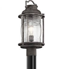 Kichler 49573wzc Ashland Bay Retro Weathered Zinc Outdoor Lamp Post Light Kic 49573wzc