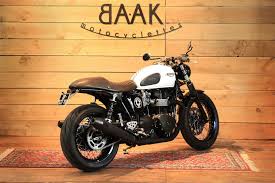 Triumph Thruxton Ace Cafe Custom Projet Baak Motocyclettes Blog Triumph Thruxton Triumph Bikes Triumph