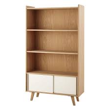 Bibliotheque En Bois L 95 Cm Alix Sliding Door Bookcase Bookcase Sliding Doors