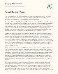 There are always alternatives to illegal drug use. Poverty Position Paper Phdessay Com