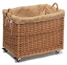 Maybe you would like to learn more about one of these? Large Wicker Storage Log Basket On Wheels Lined Prestige Wicker