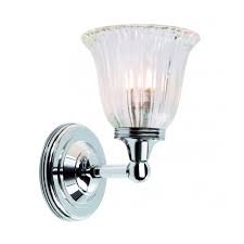 Traditional hunton ribbed glass bathroom wall light. Traditional Victorian Bathroom Wall Light Ip44 Chrome Glass Shade
