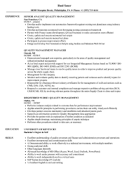The best personal qualities in resume examples. Quality Management Resume Samples Velvet Jobs