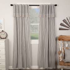 16 wonderful long curtains ideas ideas 2019 6 victorious clever tips: Farmhouse Ticking Gray Lined Valance Panels 84 Set 2 Piper Classics