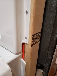 It's usually made from shower surrounds only come in certain sizes, so you may need to trim yours down to fit your bath. Drywall Trim Bead Around Shower Surround Diy Home Improvement Forum