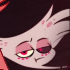 Have an unimpressed Angel Dust for all your unimpressed druggy needs –  @petitprincess1 on Tumblr