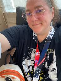 Galactic fempire patches and stickers at the meetup