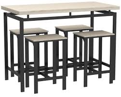 Get free shipping on qualified bar table or buy online pick up in store today in the furniture department. Modern 5 Piece Dining Table Set For 4 Bar Table And Chairs Set Wooden Tabletop Metal Frame Dsdnoo Counter Height Dining Table Set Dining Room Table Set For Pub Kitchen Small Spaces Beige Furniture