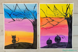 Kids and beginners alike can now draw a great looking sunset. Spooky Halloween Silhouette Art Project For Kids Projects With Kids