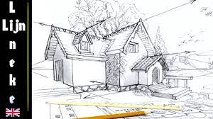 Architectural art on how to draw using two point perspective draw basic stairs. Easy Perspective For Beginners House Drawing Youtube
