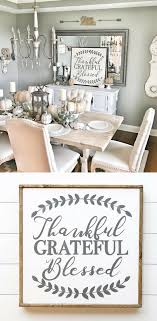 Thankful Grateful Blessed Wood Signs Wall Decor Farmhouse Decor Home Decor Rustic Home Decor Inspirational Fa Dinning Room Decor Decor Home Decor