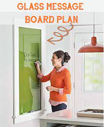 So i've been working on my girl's room, as you probably know by now. Remodelaholic Glass Wall Mounted Dry Erase Message Board Plan