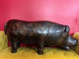 Omersa Leather Hippo Footstool Dimitri Omersa Vintage Etsy Leather Company Etsy Vintage Leather