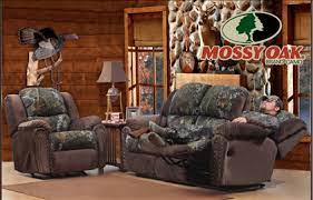 Pin By Design In Comfort On Camo Rustic Furniture Camo Living Rooms Camo Furniture Black Leather Living Room