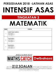 Trial examination papers + answers. 2018 Modul Latihan Matematik Pt3 Tingkatan 3 Cuti Sekolah