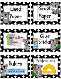 Koala Theme Classroom Supply Labels Classroom Supplies Labels Classroom Supplies Classroom Themes