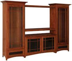 Oak media cabinet, mission, arts and craft style, custom wood furniture. Manidokan Craftsman Entertainment Center Countryside Amish Furniture