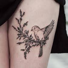Bird And Flower Tattoos For Women Happy Place Bird Tattoos For Women Tattoos Tattoos For Women