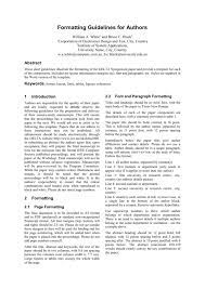 Ieee format in word document : Ieee Paper Template Department Of Electronic Computer