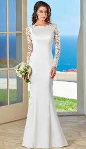 Simple Elegant Long Sleeves Wedding Dress For Older Brides Over 40 50 60 70 Elega Wedding Dresses Elegant Wedding Dress Elegant Long Sleeve Wedding Dresses