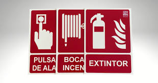 Concepto visual - señalética para incendios