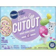 Pillsbury frosting, toppings & decorations. Metro Market Pillsbury Ready To Bake Easter Egg Cut Out Sugar Cookie Dough 10 Ct 7 2 Oz