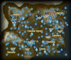 Karte Fur Das Spiel Zelda Breath Of The Wild Mit Allen Turmen Schreinen Und Sonstigen Wichtigen Stand Und Fundorten 2020