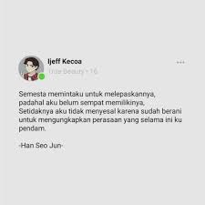 Tidak lama kemudian tanteku selesai mandi lalu menghampiri aku di ruang tv. Han Seojun Truebeauty Share Quote S V Facebook