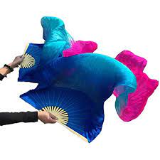 A beautiful piece with anuka's dreamy signature! Nimiman Chinese Women Silk Belly Dance Fan Veils Blue Turquoise Rose Buy Online In Andorra At Andorra Desertcart Com Productid 65201276