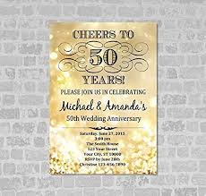 50th Golden Wedding Anniversary Invitation Gold Sparkle 50th Anni 50th Wedding Anniversary 50th Anniversary Invitations Golden Wedding Anniversary Invitations