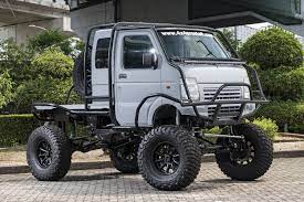 もはや軽トラじゃない 圧巻の20インチupキャリイ モタガレ キャリイ アゲトラ ミニトラック