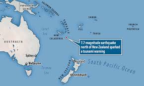 Which parts of new zealand are at risk of tsunami? New Zealand Tsunami Alert After 7 7 Magnitude Pacific Earthquake Daily Mail Online