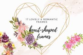 Maybe you would like to learn more about one of these? Heart Shaped Watercolor Flowers Frames Grafik Von Aneta Design Creative Fabrica