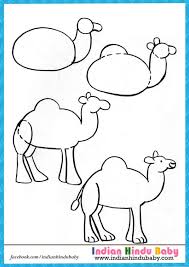 Fill the sky blue color to the camel body. How To Draw A Camel Step By Step Easy Animal Drawing