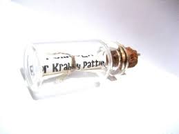 Secret Krabby Patty Formula In A Bottle Charm By Monkeysushi 8 00 Bottle Jewelry Bottle Charms Mini Glass Bottles