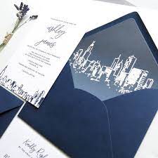 Chicago Skyline Wedding Invitation Suite Chicago Wedding Invites Printed Navy And White Wedding Invitations Skyline Wedding Wedding Invitation Suite Wedding Invitations